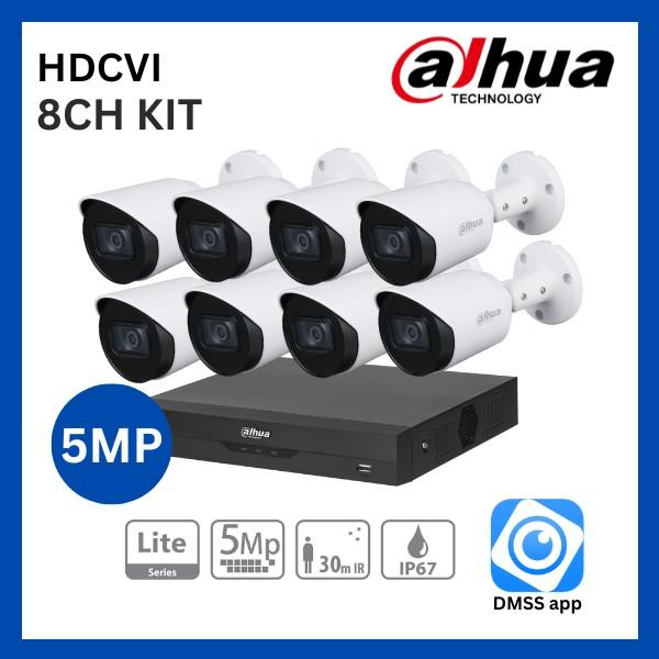 Dahua 5MP HDCVI IR Bullet Camera 8CH CCTV kit